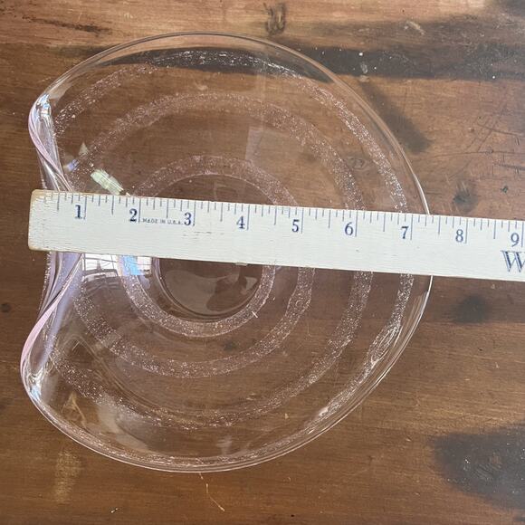 Villeroy And Boch Pink Depression Glass Trinket Dish Swirl/Teardrop Blown Glass - Picture 13 of 13